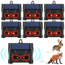 1-6 PK Animal Repeller Ultrasonic Solar Power Outdoor Cat Mice Deer Deterrent US