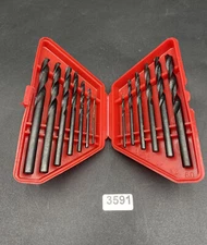 Drillforce Drill Bit Set 13 Pieces Bright Finish HSS Drill Bits Tools 1/16"-1/4"