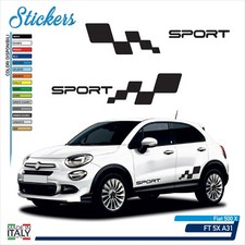 Fasce Adesive laterali sportello sport tuning compatibili FIAT 500 X  FT 5X A31