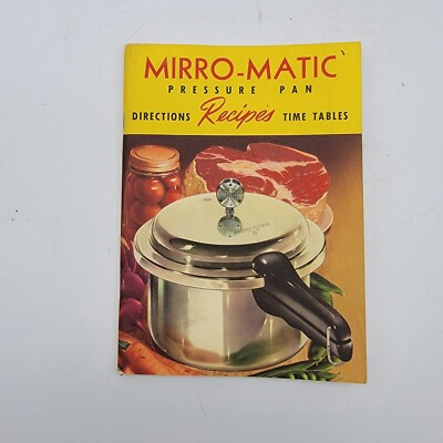 #ad #ad Mirro Matic Pressure Pan Cooker Directions Recipes Time Tables Booklet 1954 $2.55