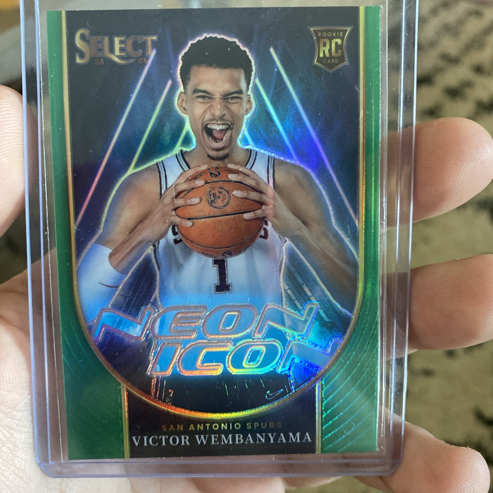 2023 Select Victor Wembanyama 13 Green Neon Icon ROOKIE 💎 🔥