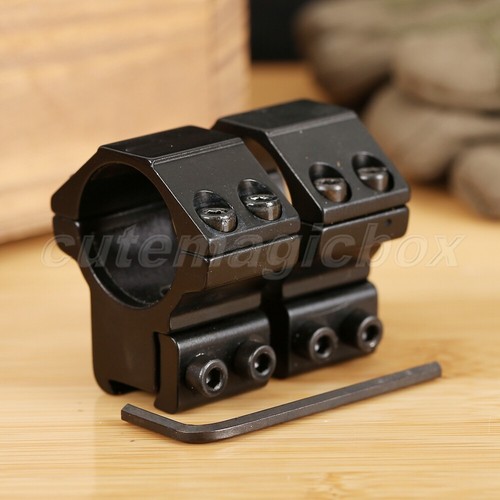 Pair Medium Profile 25.4mm 1" Rifle Scope Rings 11mm Dovetail Rail Mount - Picture 5 of 10