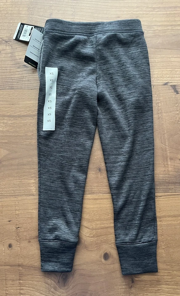 NWT Girls CHAMPION Duo Dry Warm Tech Fleece Pants Dark Heather Gray Cozy Inside! - Image 3 of 4