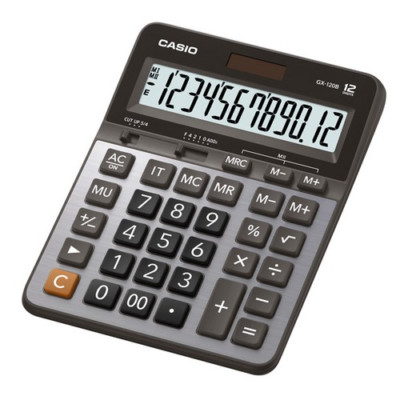 Casio 12-speed calculator, mixed colors, 1EA