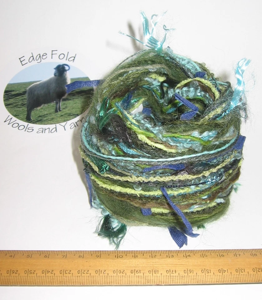 60m 20 x 3m Variety Pack Green knitting wool yarn Craft Weaving Oddments Bundle - Image 4 of 4