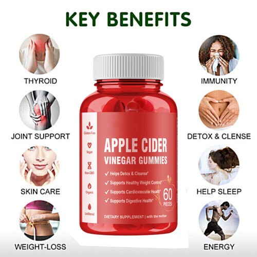 60 pcs Gummies Apple Cider Vinegar Advanced Weight Loss Fat Burner Management - Bild 6 von 10
