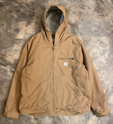 Carhartt Boa Lined Active Jacket XL Brown Work Jacket Heavy Duty 