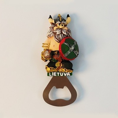 Lithuania Bottle opener Collectible Tourist Souvenir 3D Resin Fridge Magnet Gift
