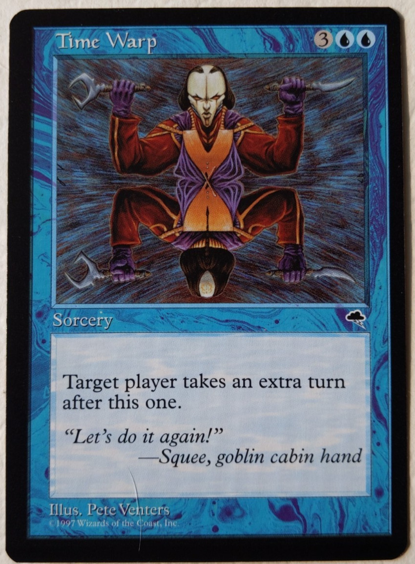 MTG Time Warp | Tempest | NM | Extra Turn | Rare | Vintage | Old Border |