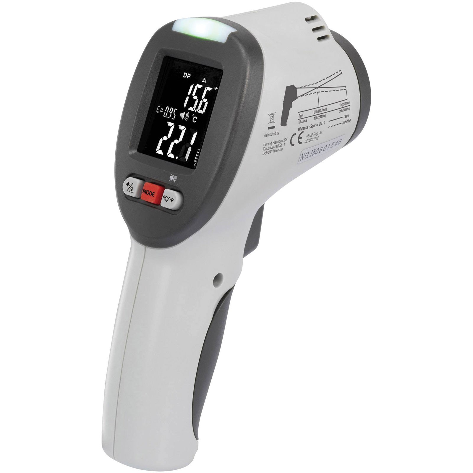VOLTCRAFT IRSCAN350RH2 IR thermometer 201 50 +380 °C Pyrometer