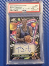 Kevin Garnett 2023 Topps Cosmic Chrome Black Eclipse Autograph #3/10 PSA 10 GEM