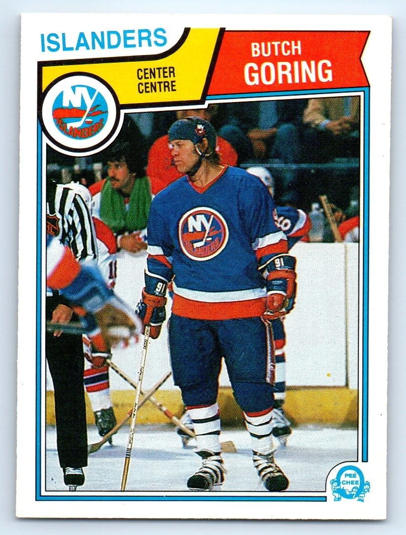 Butch Goring #7 Hockey Cards 1983 O-Pee-Chee trading card — raw and PSA graded price guide