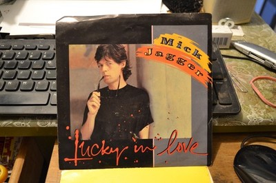 Mick Jagger Lucky In Love 45 RPM 7  Single Picture Sleeve Played Once