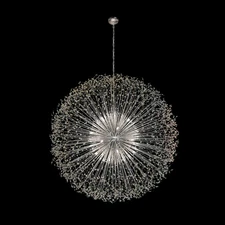 Luxe Starburst Chrome Crystal Chandelier 63"