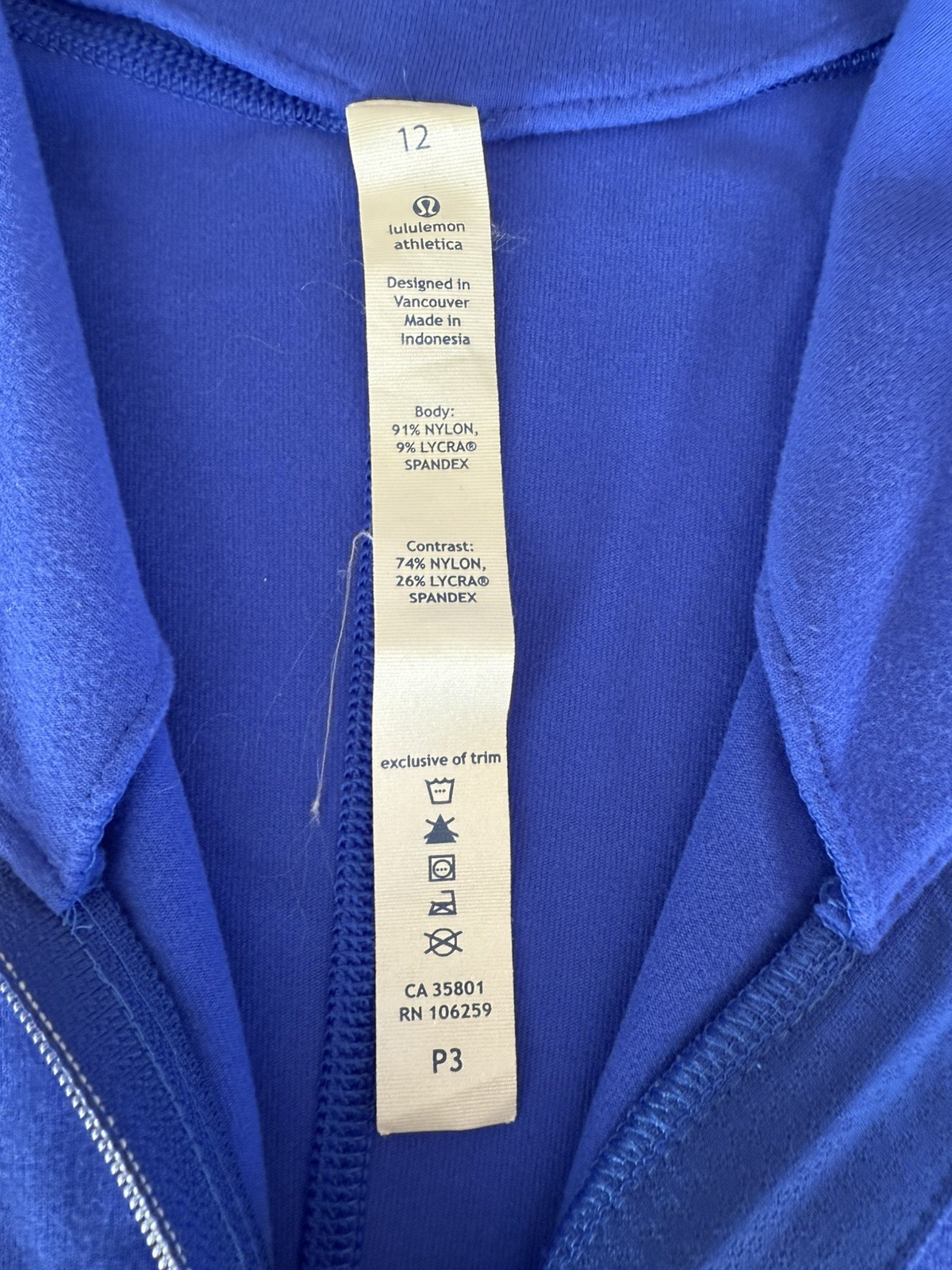 Lululemon Blue Half Zip Pullover Jacket - Size 12 - image 4