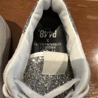 P448 LEATHER LOW TOP LACE UP SNEAKERS Sparkle  WHITE SUEDE PERFORATED EU 42 Euc — photo 4
