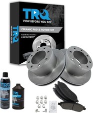 TRQ Rear Brake Pad  Rotor Kit Brake Chemical Kit Brake Pads Brake Rotor Ceramic
