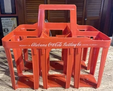Coca-Cola Bottling Co. Oxford, Alabama 6 Pack Bottle Carrier Rack Plastic Caddy