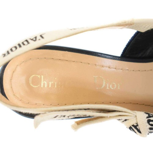 Dior J'ADIOR Logo Strap Velvet PUMPS KDC200VLRS56B Deep Blue 34 1 2 Used MESC-0 - Picture 5 of 10