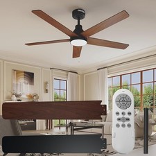 52" Ceiling Fan with Light Remote 6 Speed Reversible LED DC Motor Living Room