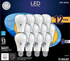 LED Light Bulbs GE Daylight LED Bulbs 12 Pack 60w