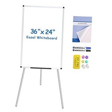 Whiteboard Easel, 36 x 24 Inches, Portable Dry Erase Accessory 36 X 24 Inches