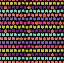 Feline Drive Fabric BOOTIFUL Pumpkin Patch Halloween - Fat Quarter (18"x22") FQ