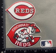 CINCINNATI REDS LOT SET OF 3 MLB BASEBALL IRON ON PATCHES
