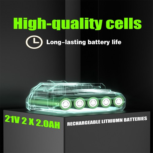 21V Compact Drill Set with 1056 In-Lb Max Torque+2 x 2.0Ah Batteries+1/2'' Chuck - Picture 6 of 9
