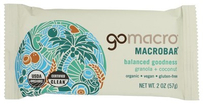 Gomacro Granola + Coconut Macrobar 2 Oz Vegan Gluten-Free Snack
