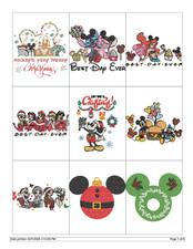 NEW CHRISTMAS CARTOON CHARACTERS EMBROIDERY MACHINE DESIGNS COLLECTION PES USB