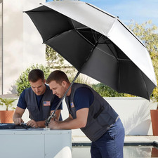 Upgrade Enlarge 68"Hvac Umbrella with Magnetic Base,Universal Clip