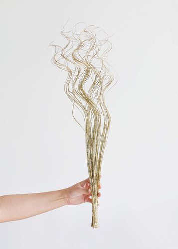 24-28" Gold Sparkle Curly Ting Ting Branch