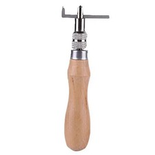 Comfortable Wood Handle Leather Notching Tool for Grooving and Cutting