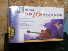 HI-VAL 3D 16 BIT SOUND CARD ENHANCED AUDIO COMPUTER SEALED BOX NEW 12.99  NR