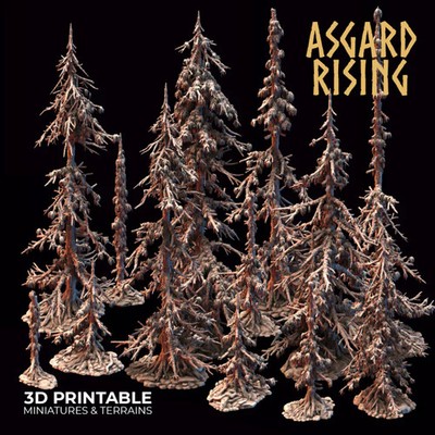 Infected Conifers Spruce Modular Forest Set - Asgard Rising Miniatures - Wargami