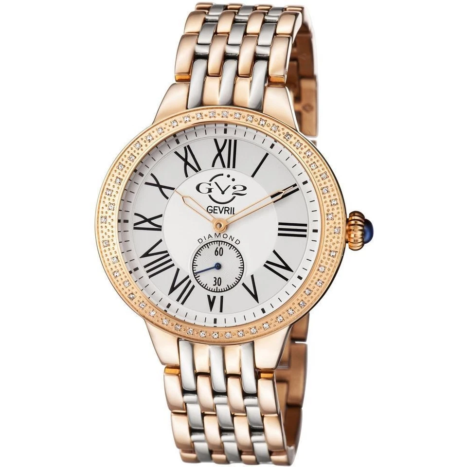 GV2 by Gevril Women's 9106 Astor Diamond Two-Tone Stainless Steel Wristwatch