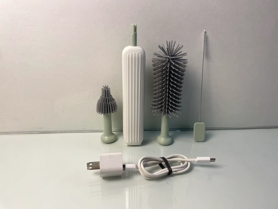 Juego de limpieza de cepillo de biberón de silicona con estante para cepillos Kit de herramientas de paja Foto 4 de 4