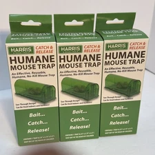 3 Pack - Harris Humane Mouse Trap - Catch & Release Size: 6.25” X 2.75” X 2.5”