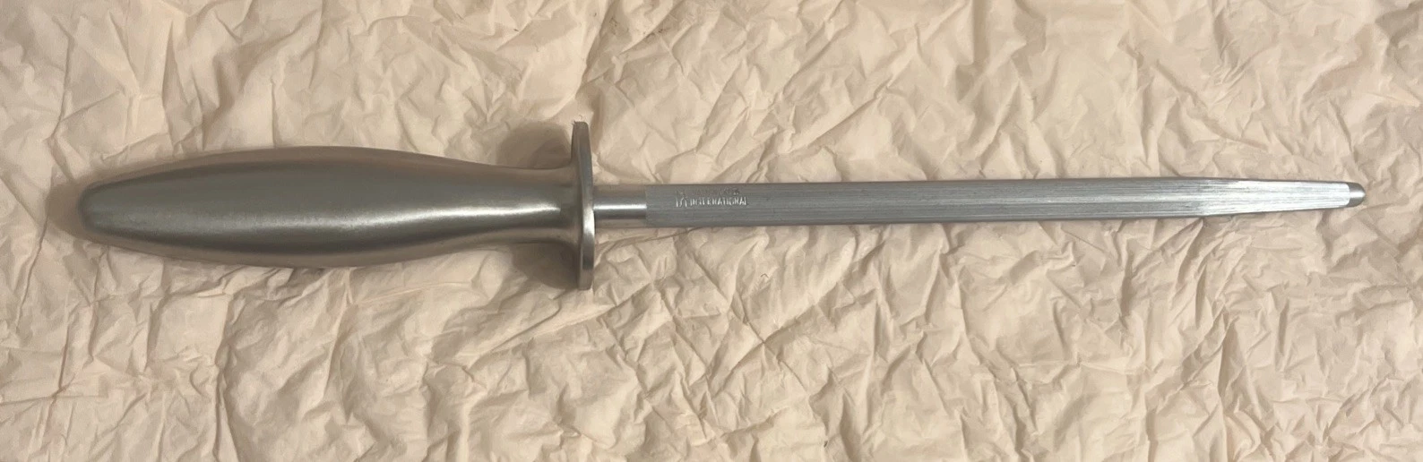A. Henckels 10" Honing Rod Sharpening Steel Stainless Steel Handle Used