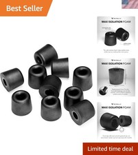 Custom Molded Memory Foam Earbud Tips - 5 Pairs Medium for Comfort Isolation