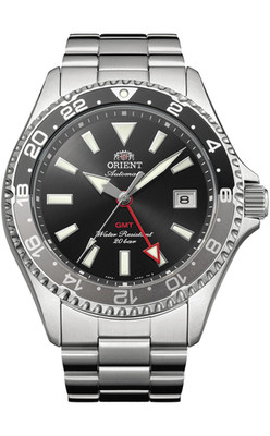 Orient Mako GMT schwarzes Zifferblatt RA-BC0001B30B Automatik Herrenuhr