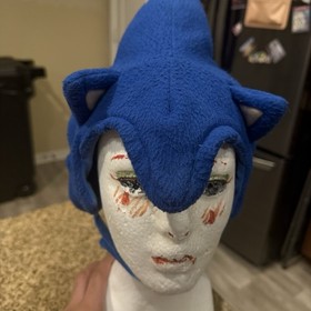 Sonic The Hedgehog Costume Headpiece Fleece Hat Cosplay Accessory
