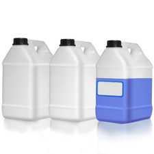 3 Pcs 1 Gallon Plastic Jug with Lids and Handles Translucent Square Liquid Stora