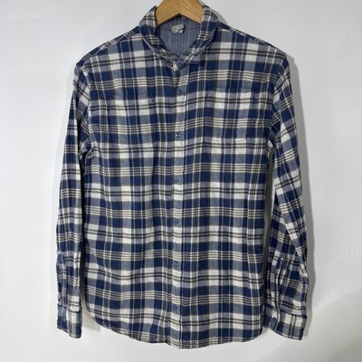 Rumi + Ryder Boys XL 16-18 Blue White Plaid Snap Front Flannel Shirt KBW10004