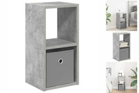 Nachttisch Nachtschrank Nachtkommode Beton Grau 25,5X22X49,5 Cm Holzwerkstoff
