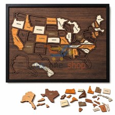 USA Travel Map, Wooden USA Map Puzzle, Perfec...