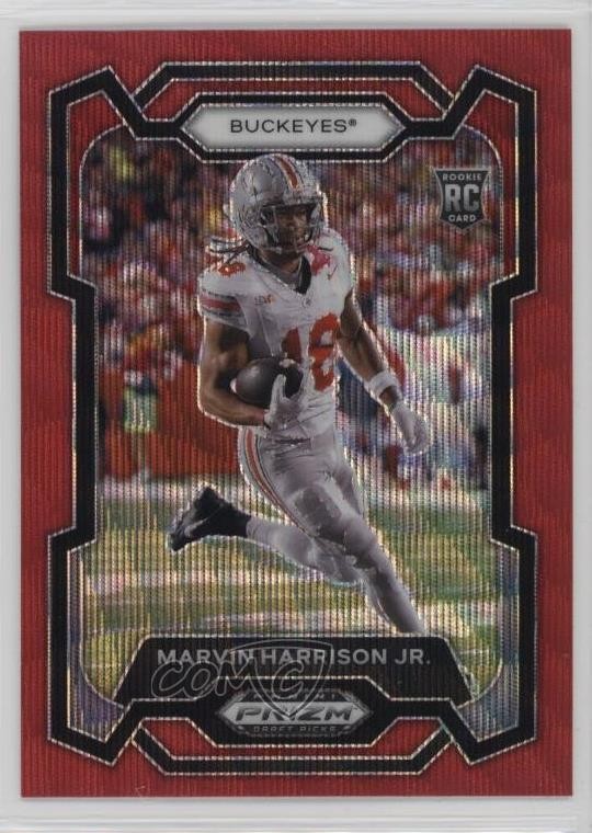 2024 Panini Prizm Draft Picks Ruby Wave Prizm Marvin Harrison Jr #104 Rookie RC