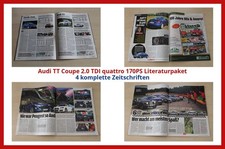 Audi TT Coupe 2.0 TDI quattro 170PS Literaturpaket - 4 komplette Zeitschriften