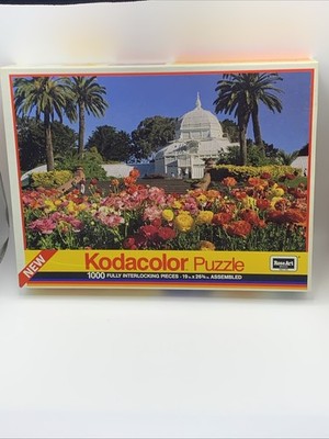 1989 Rose Art Kodacolor 1000 Pice Puzzle Conservatory Flowers San Francisco